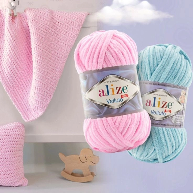 Renk No: 103 - Alize Velluto Kadife El Örgü İpi Kadife İp