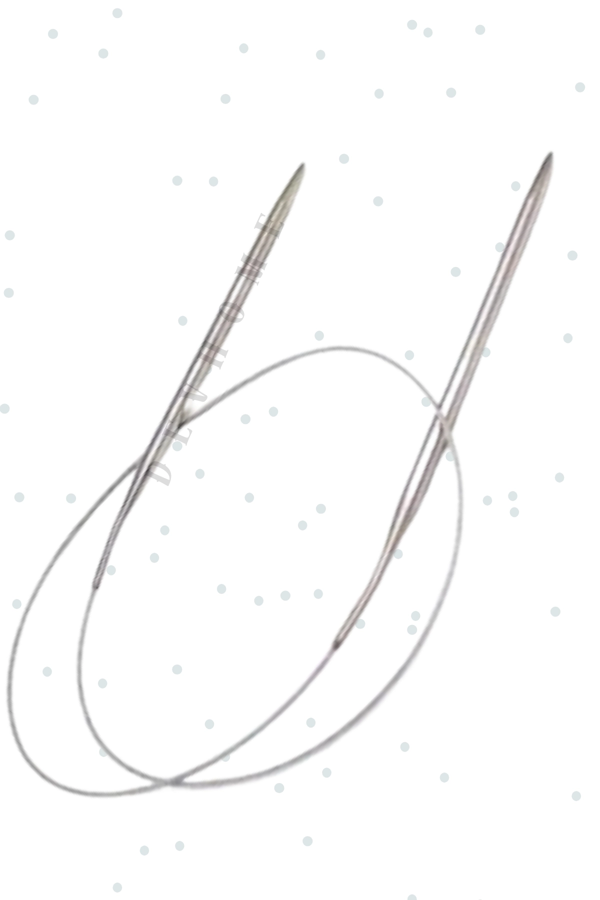 3 Mm Misinalı Çelik Telli Titanyum Örgü Şiş 60 cm Şiş Örgü Kiti 