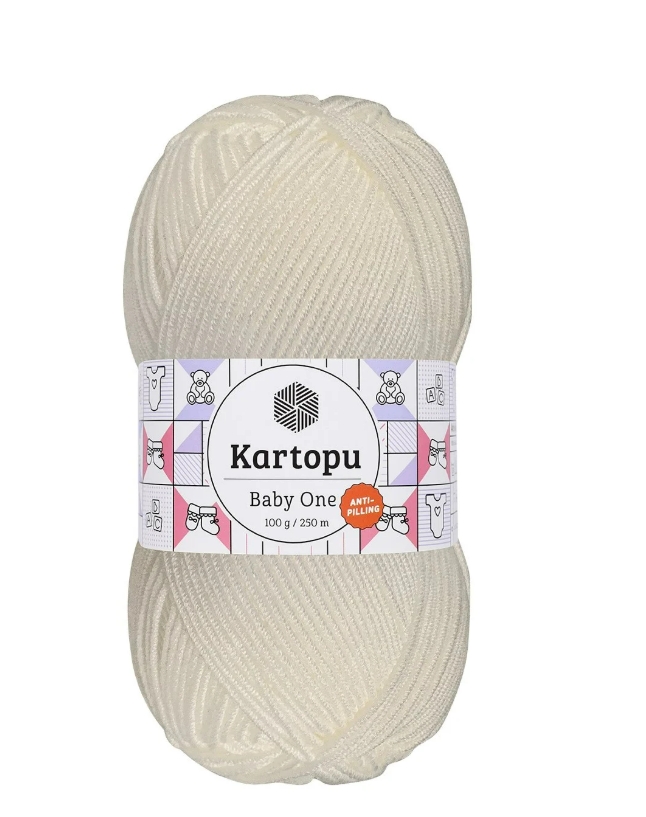 KARTOPU BABY ONE - K019 KIRIK BEYAZ
