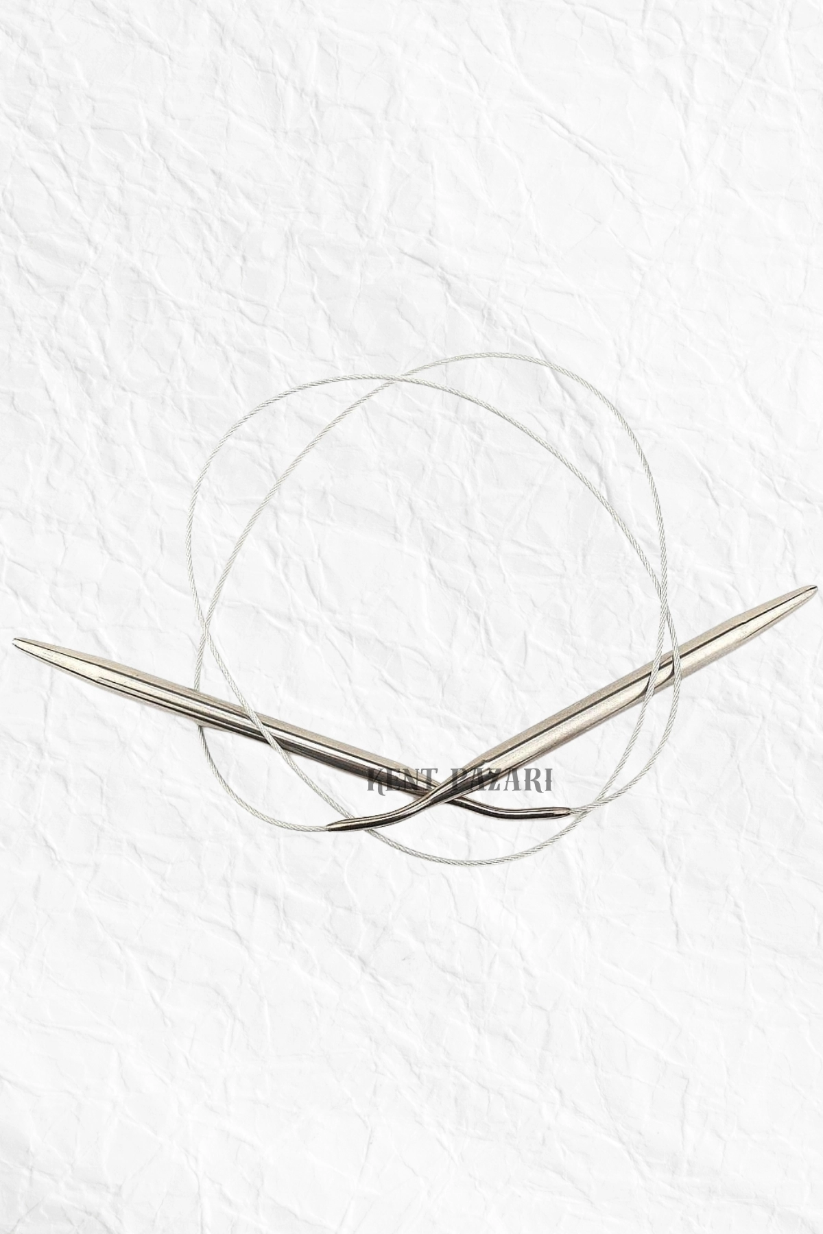 4 Mm Misinalı Çelik Telli Titanyum Örgü Şiş 60 cm Şiş Örgü Kiti 