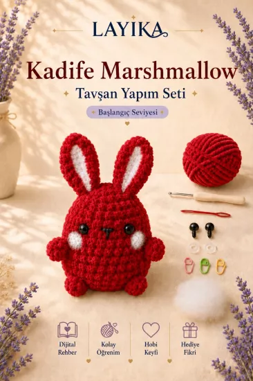 Marshmallow Tavşan Amigurumi Yapım Seti