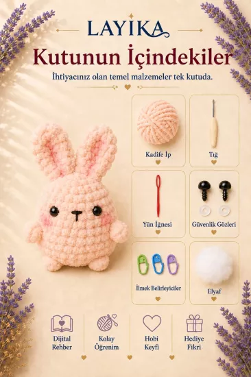 Marshmallow Tavşan Amigurumi Yapım Seti