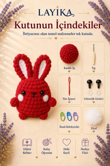 Marshmallow Tavşan Amigurumi Yapım Seti