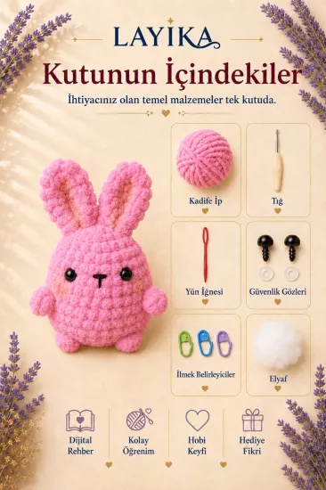 Marshmallow Tavşan Amigurumi Yapım Seti