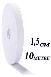 1.5 Cm 10 M Beyaz Dar Dokuma Bel Paça Don Lastiği Yassı Geniş Lastik Lateks Ürün 1 Adet