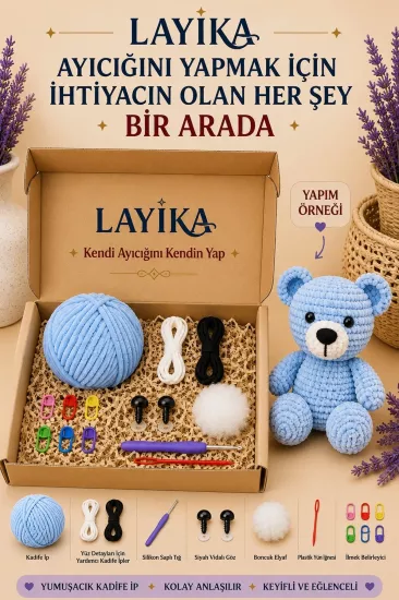 Kadife Ayıcık Yapım Kiti | LAYİKA | Kent Pazarı