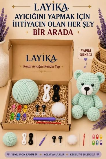 Kadife Ayıcık Yapım Kiti | LAYİKA | Kent Pazarı