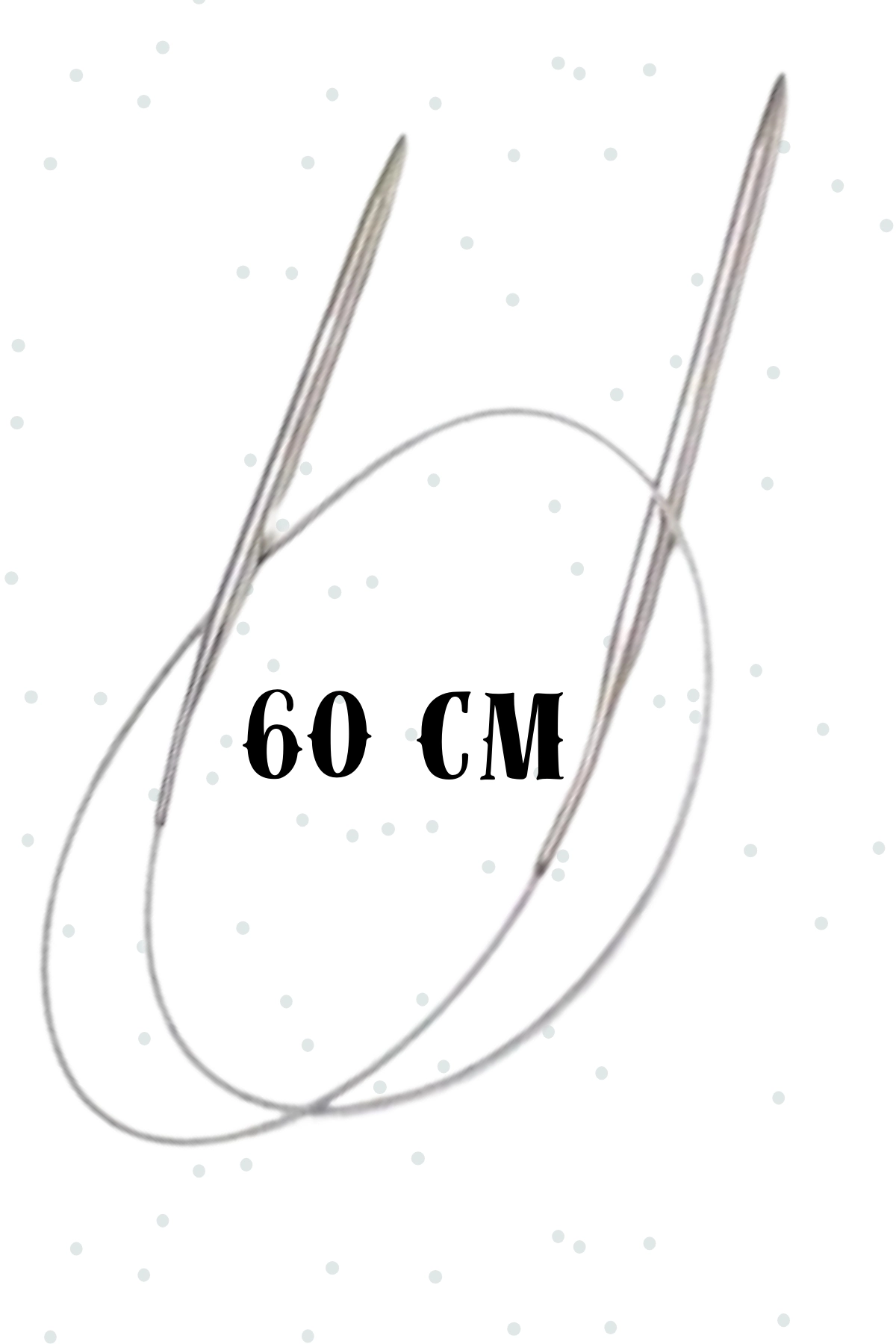 3 Mm Misinalı Çelik Telli Titanyum Örgü Şiş 60 cm Şiş Örgü Kiti 