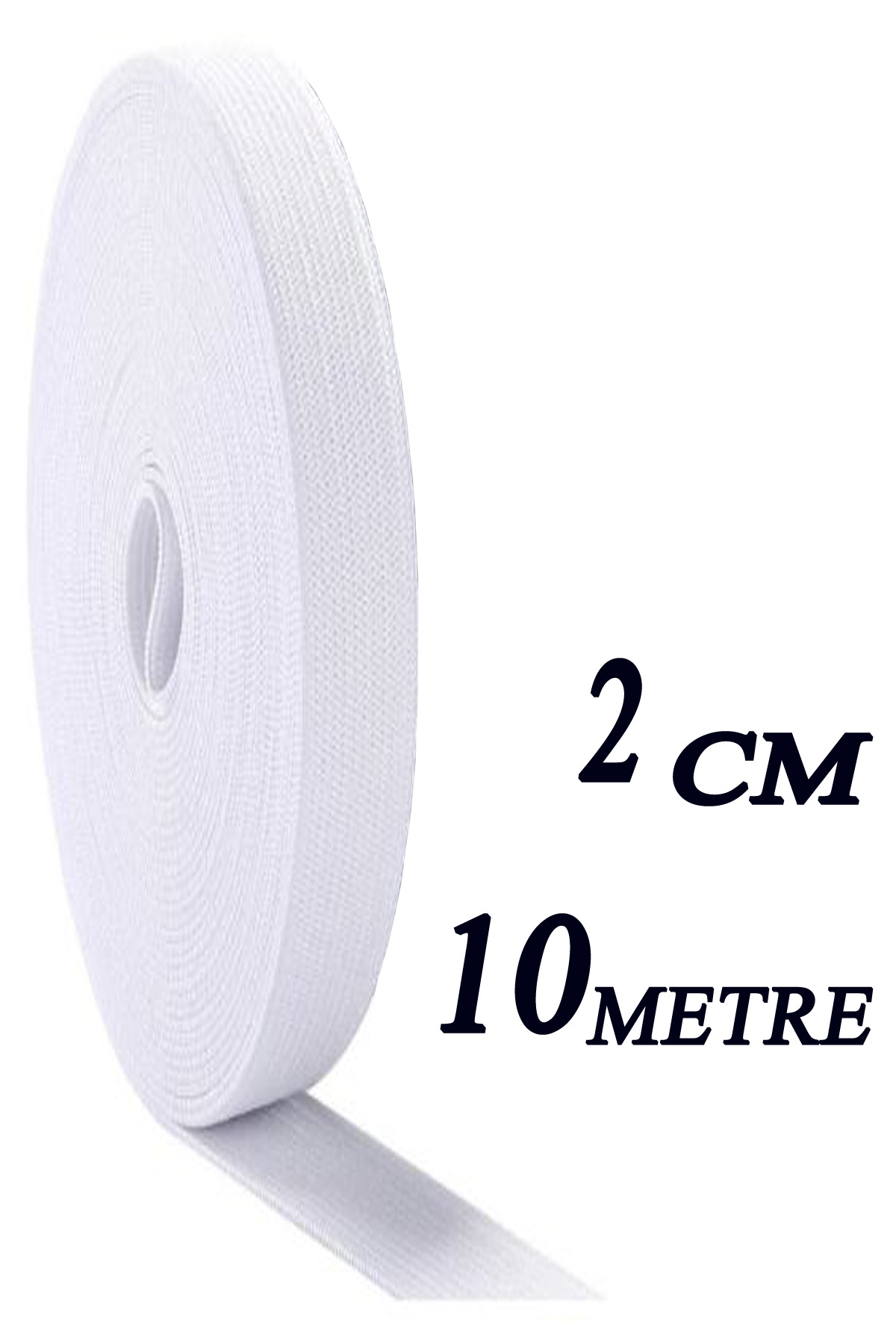 2 Cm 10 M Beyaz Dar Dokuma Bel Paça Don Lastiği Yassı Geniş Lastik Lateks Ürün 1 Adet