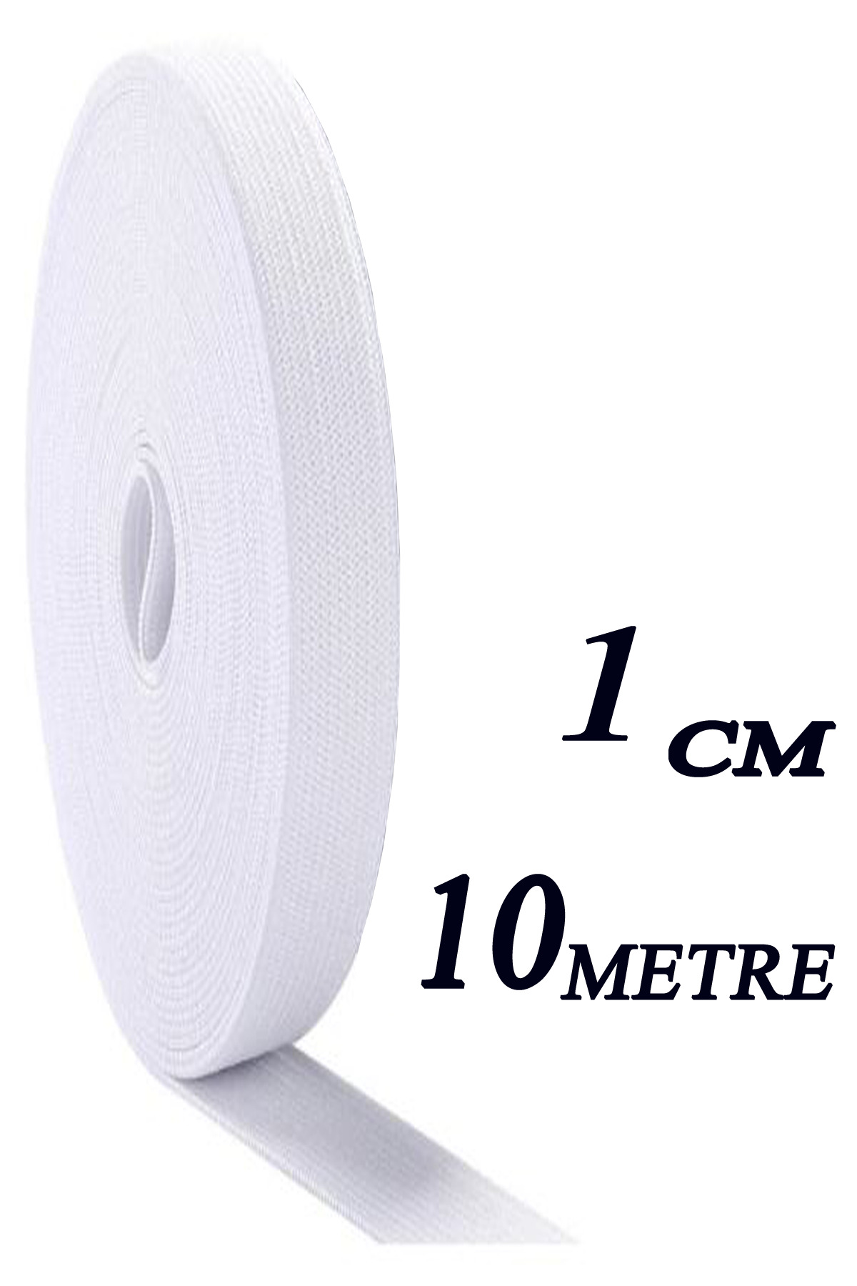 1 Cm 10 M Beyaz Dar Dokuma Bel Paça Don Lastiği Yassı Geniş Lastik Lateks Ürün 1 Adet